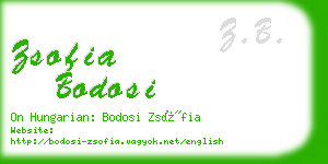 zsofia bodosi business card